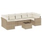 vidaXL Juego de sofás de jardín con cojines beige 8 pzas ratán PE vidaXL Juego de sofás de jardín con cojines beige 8 pzas ratán PE