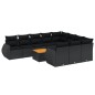vidaXL Set de sofás de jardín 11 pzas y cojines ratán sintético negro vidaXL Set de sofás de jardín 11 pzas y cojines ratán sintético negro