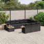 vidaXL Set de sofás de jardín 11 pzas y cojines ratán sintético negro vidaXL Set de sofás de jardín 11 pzas y cojines ratán sintético negro