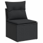 vidaXL Set de sofás de jardín 11 pzas y cojines ratán sintético negro vidaXL Set de sofás de jardín 11 pzas y cojines ratán sintético negro