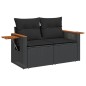 vidaXL Set de sofás de jardín 11 pzas y cojines ratán sintético negro vidaXL Set de sofás de jardín 11 pzas y cojines ratán sintético negro