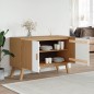 vidaXL Aparador OLDEN madera maciza pino blanco y marrón 114x43x73,5cm vidaXL Aparador OLDEN madera maciza pino blanco y marrón 114x43x73,5cm