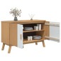 vidaXL Aparador OLDEN madera maciza pino blanco y marrón 114x43x73,5cm vidaXL Aparador OLDEN madera maciza pino blanco y marrón 114x43x73,5cm
