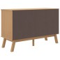 vidaXL Aparador OLDEN madera maciza pino blanco y marrón 114x43x73,5cm vidaXL Aparador OLDEN madera maciza pino blanco y marrón 114x43x73,5cm