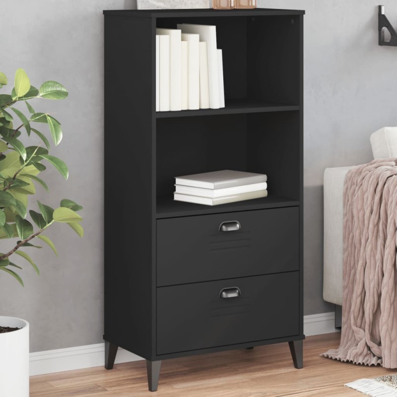 vidaXL Librería VIKEN madera maciza de pino negro 60x35x123 cm vidaXL Librería VIKEN madera maciza de pino negro 60x35x123 cm