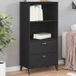 vidaXL Librería VIKEN madera maciza de pino negro 60x35x123 cm vidaXL Librería VIKEN madera maciza de pino negro 60x35x123 cm