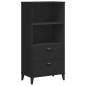 vidaXL Librería VIKEN madera maciza de pino negro 60x35x123 cm vidaXL Librería VIKEN madera maciza de pino negro 60x35x123 cm