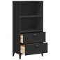 vidaXL Librería VIKEN madera maciza de pino negro 60x35x123 cm vidaXL Librería VIKEN madera maciza de pino negro 60x35x123 cm