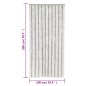 vidaXL Cortina antimoscas chenilla gris claro y blanco 100x200 cm vidaXL Cortina antimoscas chenilla gris claro y blanco 100x200 cm
