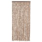 vidaXL Cortina antimoscas chenilla beige y marrón oscuro 90x200 cm