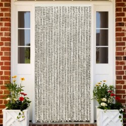 vidaXL Cortina antimoscas chenilla gris claro y gris oscuro 100x200 cm