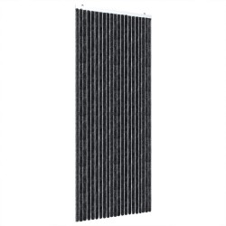 vidaXL Cortina antimoscas chenilla gris antracita 100x200 cm