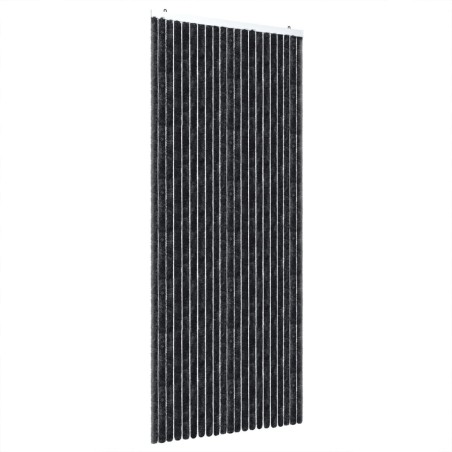 vidaXL Cortina antimoscas chenilla gris antracita 100x200 cm