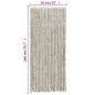 vidaXL Cortina antimoscas chenilla gris claro y gris oscuro 56x200 cm vidaXL Cortina antimoscas chenilla gris claro y gris oscuro 56x200 cm