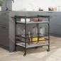vidaXL Carrito de cocina madera ingeniería gris Sonoma 82x40x78,5 cm vidaXL Carrito de cocina madera ingeniería gris Sonoma 82x40x78,5 cm