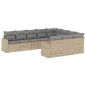 vidaXL Juego de sofás jardín con cojines beige 10 pzas ratán sintético vidaXL Juego de sofás jardín con cojines beige 10 pzas ratán sintético