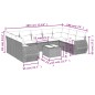 vidaXL Set de sofás de jardín 10 pzas con cojines ratán sintético gris vidaXL Set de sofás de jardín 10 pzas con cojines ratán sintético gris