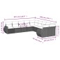 vidaXL Set de sofás de jardín 10 pzas cojines ratán sintético negro vidaXL Set de sofás de jardín 10 pzas cojines ratán sintético negro