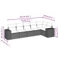 vidaXL Set de sofás de jardín 6 piezas y cojines ratán sintético negro vidaXL Set de sofás de jardín 6 piezas y cojines ratán sintético negro