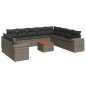 vidaXL Set de sofás de jardín 11 pzas y cojines ratán sintético gris vidaXL Set de sofás de jardín 11 pzas y cojines ratán sintético gris