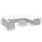 vidaXL Set de sofás de jardín 11 pzas y cojines ratán sintético gris vidaXL Set de sofás de jardín 11 pzas y cojines ratán sintético gris
