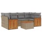 vidaXL Set sofás de jardín 7 piezas y cojines ratán sintético beige vidaXL Set sofás de jardín 7 piezas y cojines ratán sintético beige