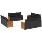 vidaXL Set de sofás de jardín 12 piezas cojines ratán sintético negro vidaXL Set de sofás de jardín 12 piezas cojines ratán sintético negro