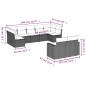 vidaXL Set de sofás de jardín 8 piezas y cojines ratán sintético negro vidaXL Set de sofás de jardín 8 piezas y cojines ratán sintético negro