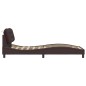 vidaXL Estructura de cama con cabecero de tela marrón oscuro 80x200 cm vidaXL Estructura de cama con cabecero de tela marrón oscuro 80x200 cm