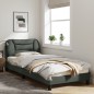 vidaXL Estructura de cama con cabecero de tela gris oscuro 80x200 cm vidaXL Estructura de cama con cabecero de tela gris oscuro 80x200 cm