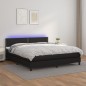 vidaXL Cama box spring colchón y LED cuero sintético negro 180x200 cm vidaXL Cama box spring colchón y LED cuero sintético negro 180x200 cm