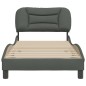 vidaXL Estructura de cama con cabecero de tela gris oscuro 80x200 cm vidaXL Estructura de cama con cabecero de tela gris oscuro 80x200 cm