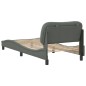 vidaXL Estructura de cama con cabecero de tela gris oscuro 80x200 cm vidaXL Estructura de cama con cabecero de tela gris oscuro 80x200 cm