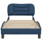 vidaXL Estructura de cama con cabecero de tela azul 90x200 cm vidaXL Estructura de cama con cabecero de tela azul 90x200 cm