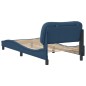 vidaXL Estructura de cama con cabecero de tela azul 90x200 cm vidaXL Estructura de cama con cabecero de tela azul 90x200 cm