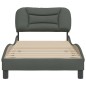vidaXL Estructura de cama con cabecero de tela gris oscuro 90x190 cm vidaXL Estructura de cama con cabecero de tela gris oscuro 90x190 cm