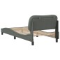 vidaXL Estructura de cama con cabecero de tela gris oscuro 90x190 cm vidaXL Estructura de cama con cabecero de tela gris oscuro 90x190 cm
