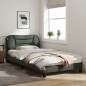 vidaXL Estructura de cama con cabecero de tela gris oscuro 100x200 cm vidaXL Estructura de cama con cabecero de tela gris oscuro 100x200 cm