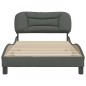 vidaXL Estructura de cama con cabecero de tela gris oscuro 100x200 cm vidaXL Estructura de cama con cabecero de tela gris oscuro 100x200 cm