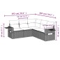 vidaXL Set de muebles de jardín 5 pzas y cojines ratán sintético negro vidaXL Set de muebles de jardín 5 pzas y cojines ratán sintético negro