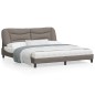 vidaXL Estructura de cama con cabecero de tela gris taupe 180x200 cm vidaXL Estructura de cama con cabecero de tela gris taupe 180x200 cm