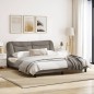 vidaXL Estructura de cama con cabecero de tela gris taupe 180x200 cm vidaXL Estructura de cama con cabecero de tela gris taupe 180x200 cm