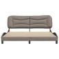 vidaXL Estructura de cama con cabecero de tela gris taupe 180x200 cm vidaXL Estructura de cama con cabecero de tela gris taupe 180x200 cm