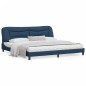 vidaXL Estructura de cama con cabecero de tela azul 200x200 cm vidaXL Estructura de cama con cabecero de tela azul 200x200 cm