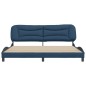 vidaXL Estructura de cama con cabecero de tela azul 200x200 cm vidaXL Estructura de cama con cabecero de tela azul 200x200 cm