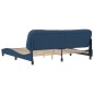 vidaXL Estructura de cama con cabecero de tela azul 200x200 cm vidaXL Estructura de cama con cabecero de tela azul 200x200 cm
