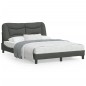vidaXL Estructura de cama con cabecero de tela gris oscuro 140x200 cm vidaXL Estructura de cama con cabecero de tela gris oscuro 140x200 cm