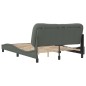 vidaXL Estructura de cama con cabecero de tela gris oscuro 140x200 cm vidaXL Estructura de cama con cabecero de tela gris oscuro 140x200 cm