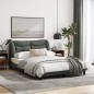 vidaXL Estructura de cama con cabecero de tela gris oscuro 120x200 cm vidaXL Estructura de cama con cabecero de tela gris oscuro 120x200 cm