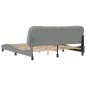 vidaXL Estructura de cama con cabecero gris claro tela 180x200 cm vidaXL Estructura de cama con cabecero gris claro tela 180x200 cm